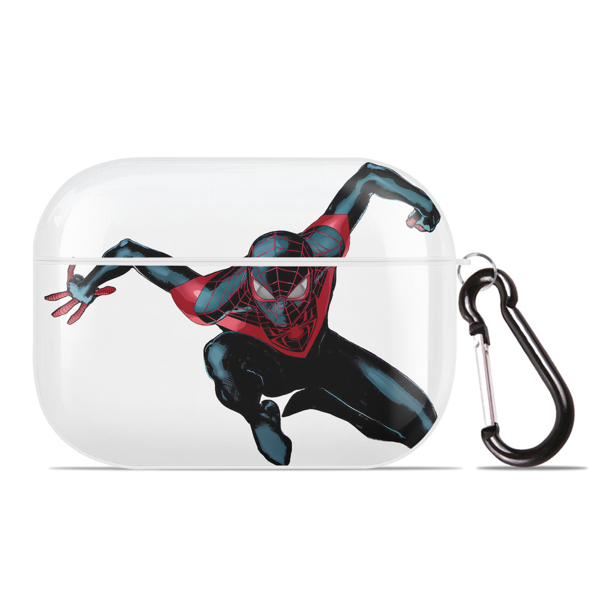 （画像用） Spider Man スパイダーマン 【AirPods Pro用】ハードシェル保護ケース 耐衝撃・防指紋・カラビナ付き商品仕様
