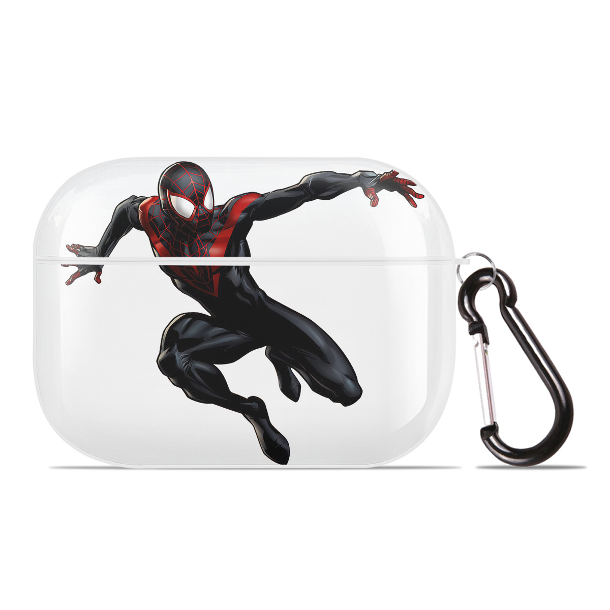 （画像用） Spider Man スパイダーマン 【AirPods Pro用】ハードシェル保護ケース 耐衝撃・防指紋・カラビナ付き商品仕様