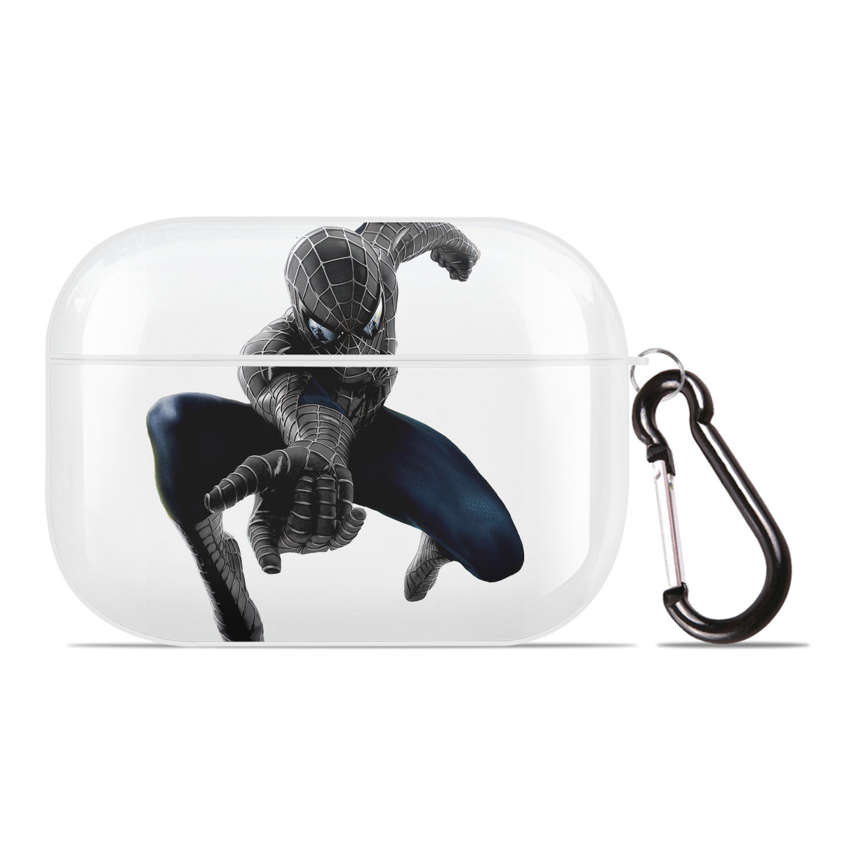 （画像用） Spider Man スパイダーマン 【AirPods Pro用】ハードシェル保護ケース 耐衝撃・防指紋・カラビナ付き商品仕様