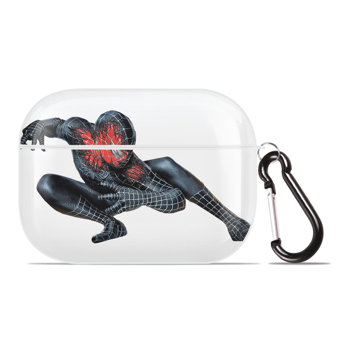 （画像用） Spider Man スパイダーマン 【AirPods Pro用】ハードシェル保護ケース 耐衝撃・防指紋・カラビナ付き商品仕様