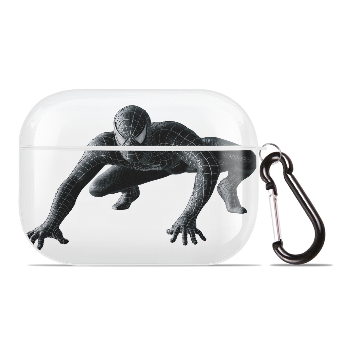 （画像用） Spider Man スパイダーマン 【AirPods Pro用】ハードシェル保護ケース 耐衝撃・防指紋・カラビナ付き商品仕様