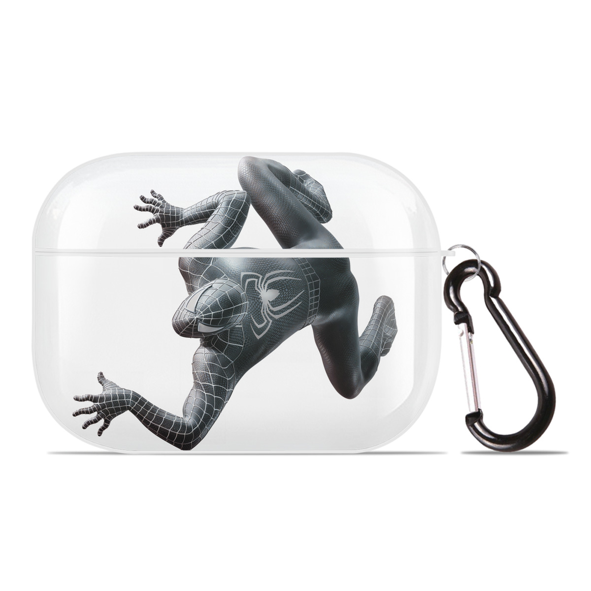 （画像用） Spider Man スパイダーマン 【AirPods Pro用】ハードシェル保護ケース 耐衝撃・防指紋・カラビナ付き商品仕様
