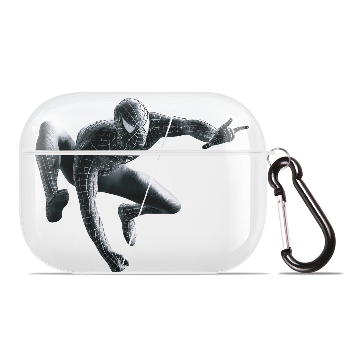 （画像用） Spider Man スパイダーマン 【AirPods Pro用】ハードシェル保護ケース 耐衝撃・防指紋・カラビナ付き商品仕様