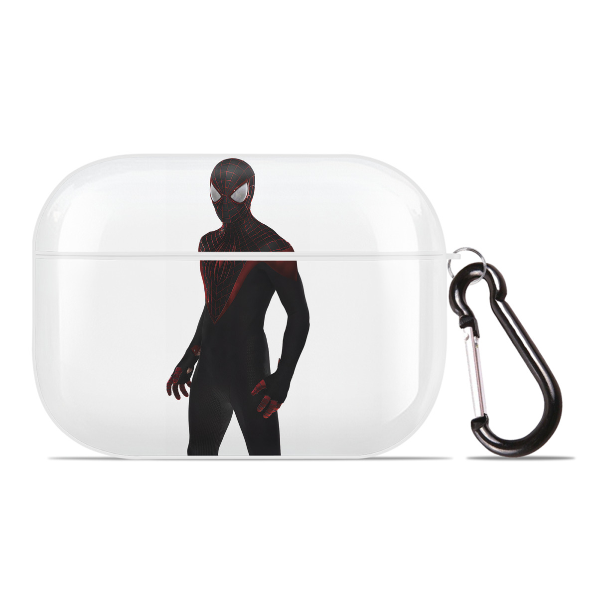 （画像用） Spider Man スパイダーマン 【AirPods Pro用】ハードシェル保護ケース 耐衝撃・防指紋・カラビナ付き商品仕様