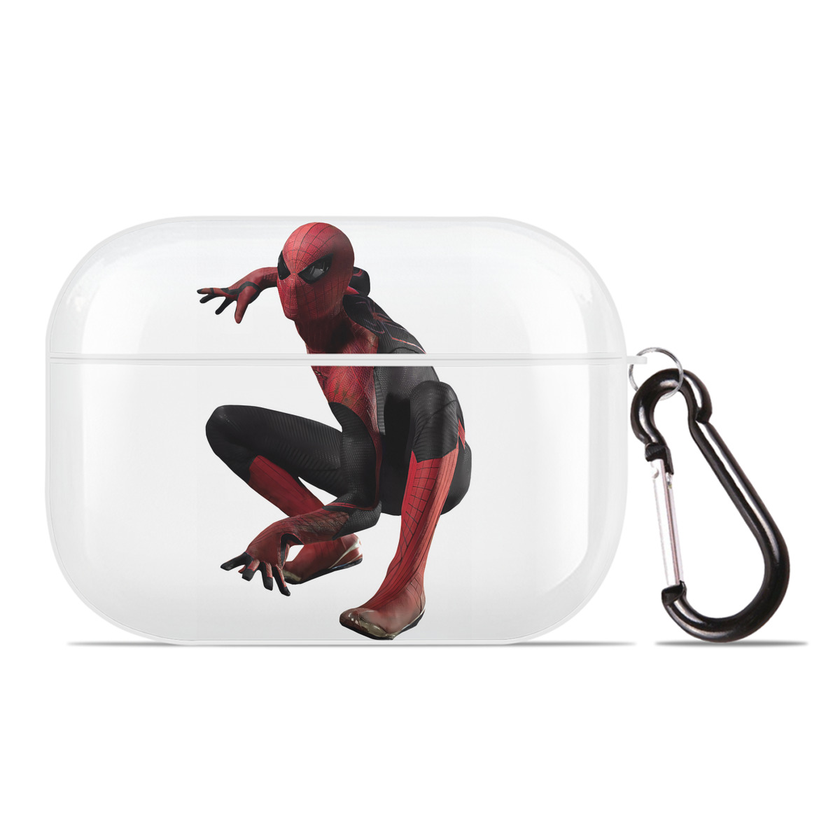 （画像用） Spider Man スパイダーマン 【AirPods Pro用】ハードシェル保護ケース 耐衝撃・防指紋・カラビナ付き商品仕様