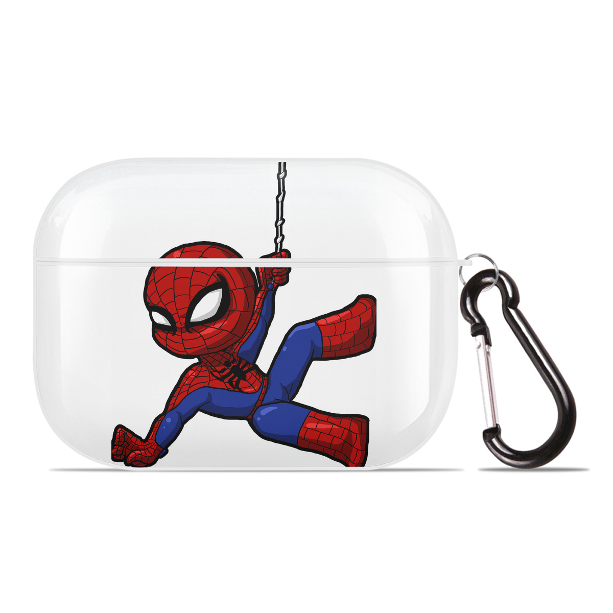 （画像用） Spider Man スパイダーマン 【AirPods Pro用】ハードシェル保護ケース 耐衝撃・防指紋・カラビナ付き商品仕様