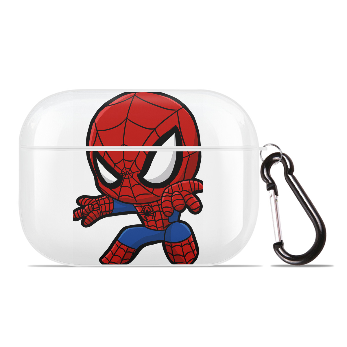 （画像用） Spider Man スパイダーマン 【AirPods Pro用】ハードシェル保護ケース 耐衝撃・防指紋・カラビナ付き商品仕様