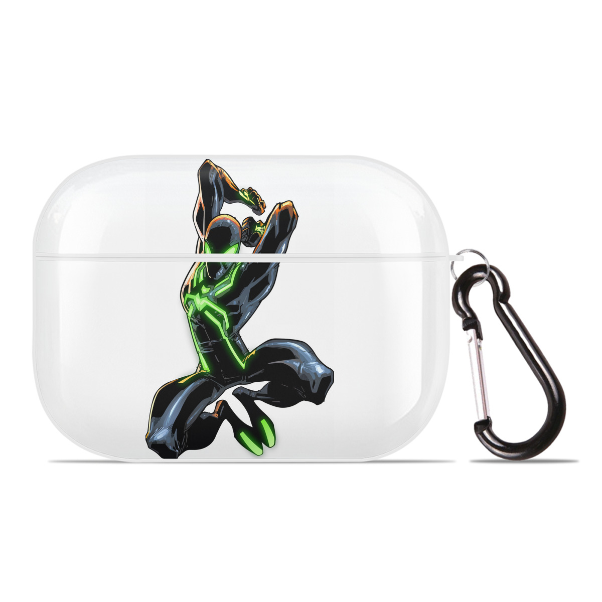 （画像用） Spider Man スパイダーマン 【AirPods Pro用】ハードシェル保護ケース 耐衝撃・防指紋・カラビナ付き商品仕様