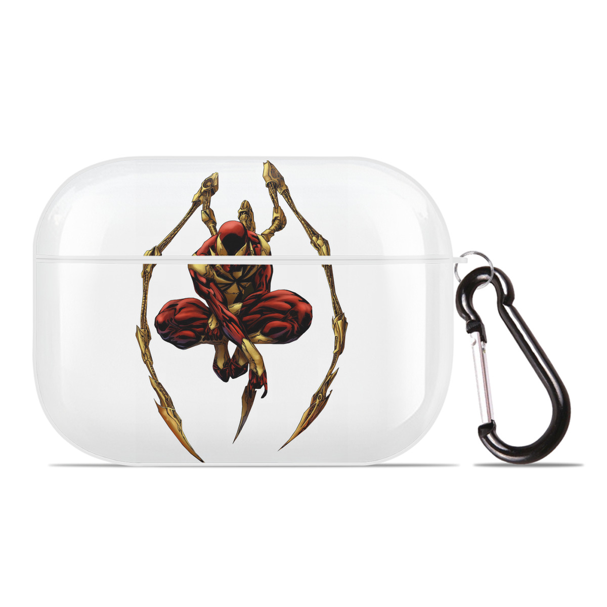 （画像用） Spider Man スパイダーマン 【AirPods Pro用】ハードシェル保護ケース 耐衝撃・防指紋・カラビナ付き商品仕様