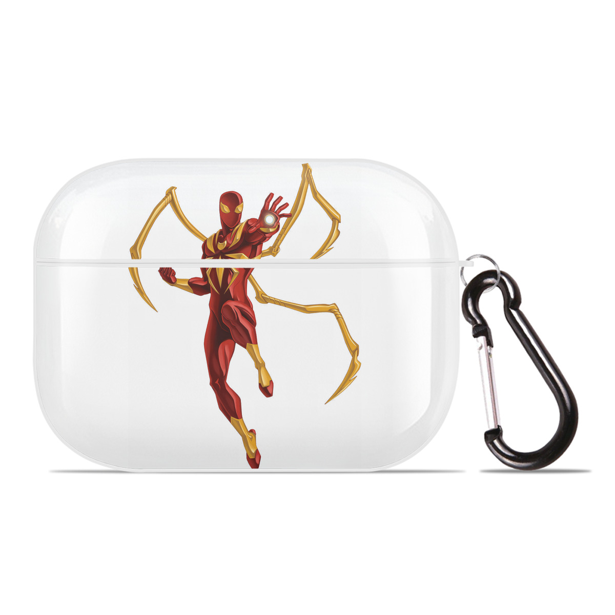 （画像用） Spider Man スパイダーマン 【AirPods Pro用】ハードシェル保護ケース 耐衝撃・防指紋・カラビナ付き商品仕様
