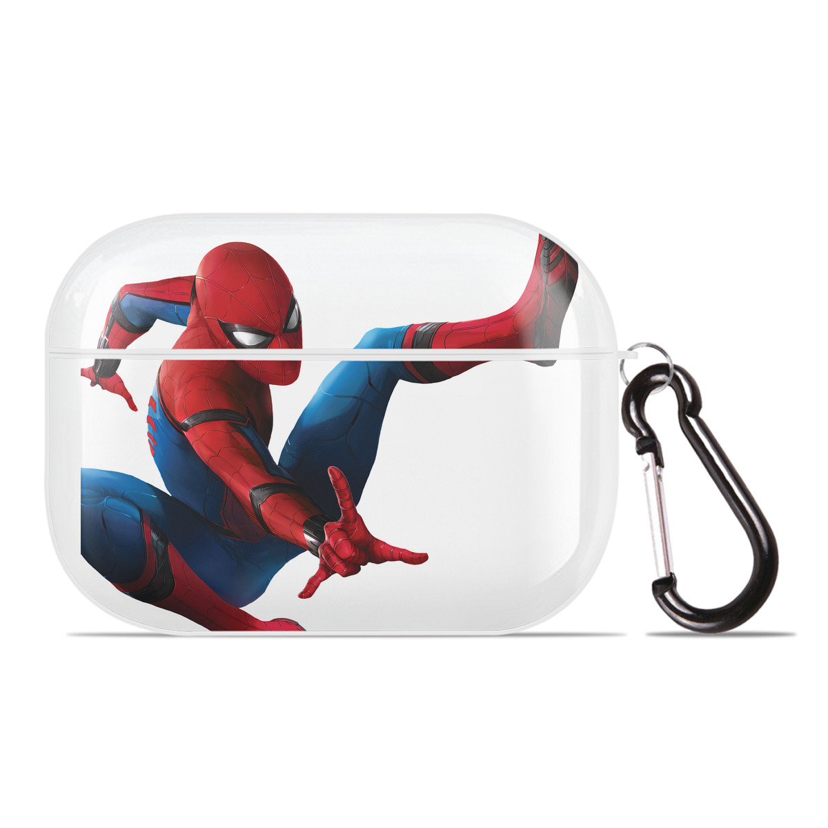 （画像用） Spider Man スパイダーマン 【AirPods Pro用】ハードシェル保護ケース 耐衝撃・防指紋・カラビナ付き商品仕様