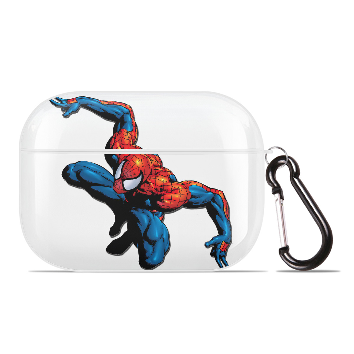 （画像用） Spider Man スパイダーマン 【AirPods Pro用】ハードシェル保護ケース 耐衝撃・防指紋・カラビナ付き商品仕様