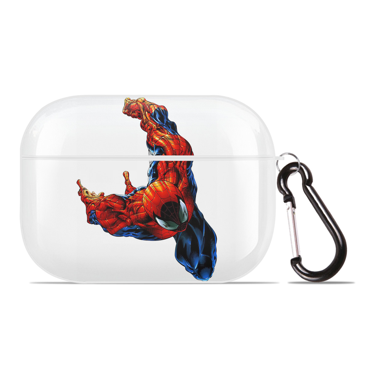 （画像用） Spider Man スパイダーマン 【AirPods Pro用】ハードシェル保護ケース 耐衝撃・防指紋・カラビナ付き商品仕様