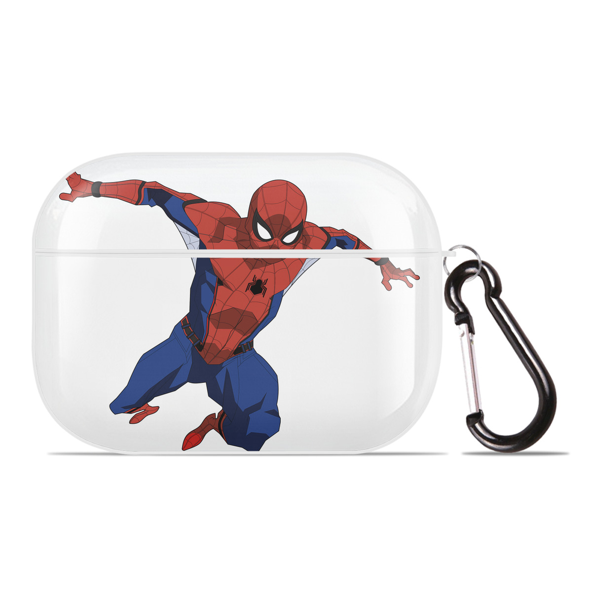（画像用） Spider Man スパイダーマン 【AirPods Pro用】ハードシェル保護ケース 耐衝撃・防指紋・カラビナ付き商品仕様