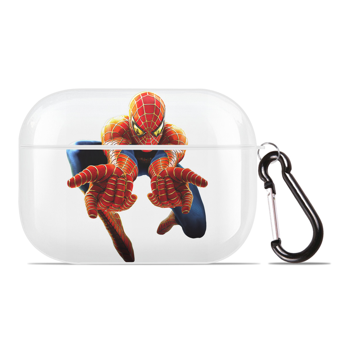 （画像用） Spider Man スパイダーマン 【AirPods Pro用】ハードシェル保護ケース 耐衝撃・防指紋・カラビナ付き商品仕様