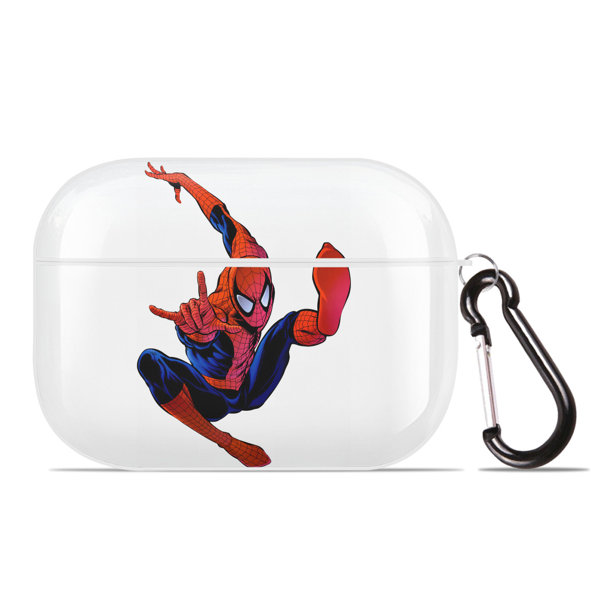 （画像用） Spider Man スパイダーマン 【AirPods Pro用】ハードシェル保護ケース 耐衝撃・防指紋・カラビナ付き商品仕様