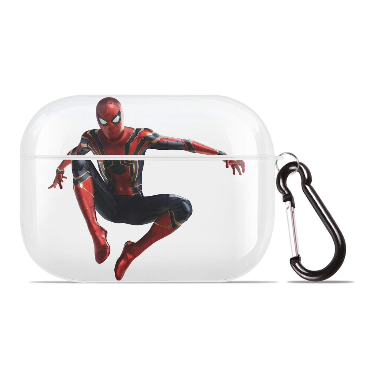 （画像用） Spider Man スパイダーマン 【AirPods Pro用】ハードシェル保護ケース 耐衝撃・防指紋・カラビナ付き商品仕様