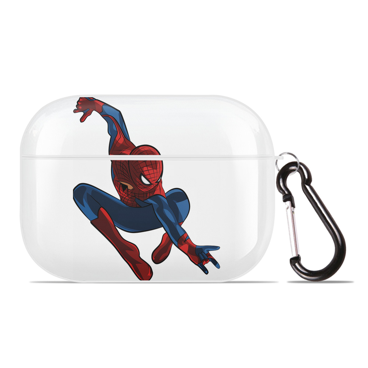（画像用） Spider Man スパイダーマン 【AirPods Pro用】ハードシェル保護ケース 耐衝撃・防指紋・カラビナ付き商品仕様