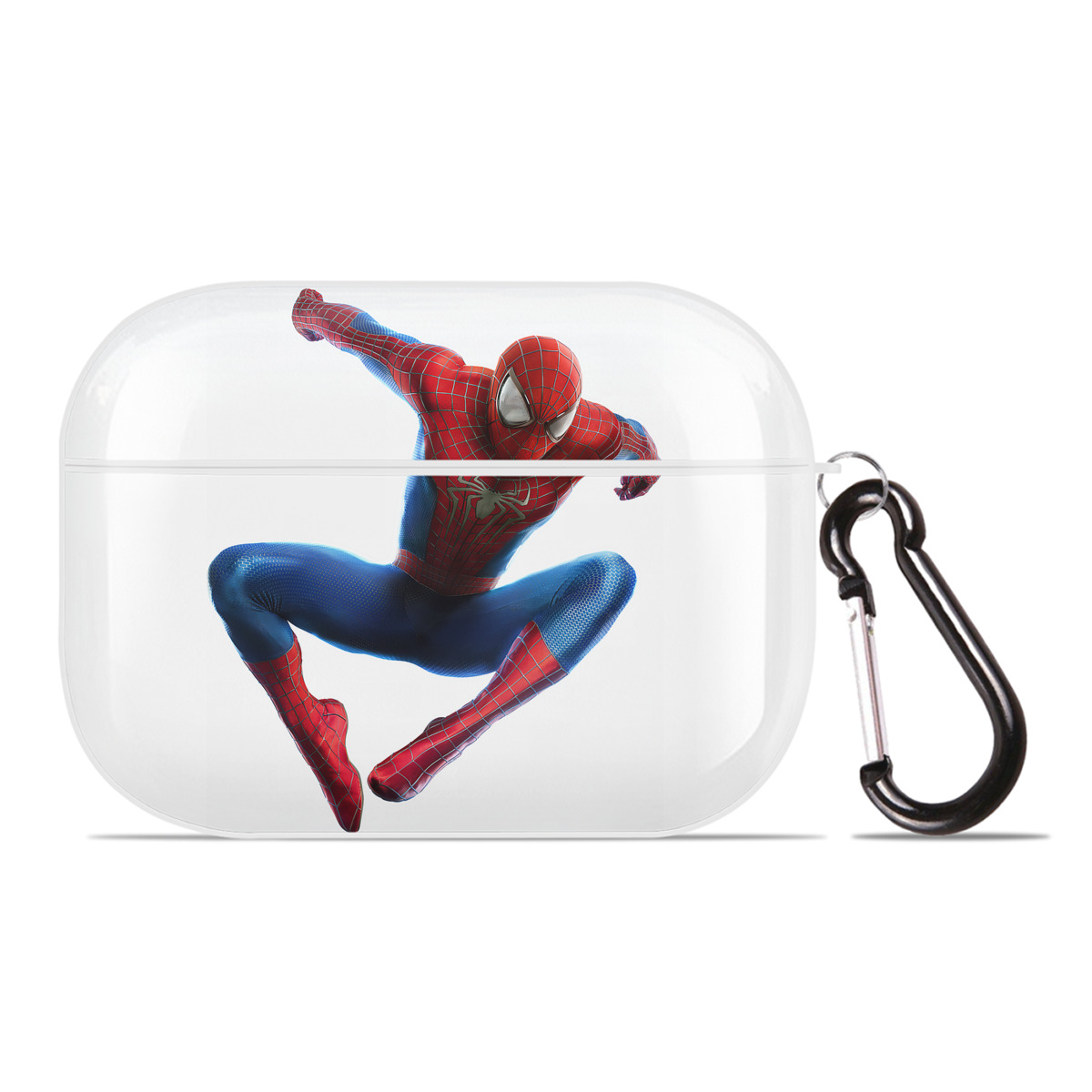 （画像用） Spider Man スパイダーマン 【AirPods Pro用】ハードシェル保護ケース 耐衝撃・防指紋・カラビナ付き商品仕様