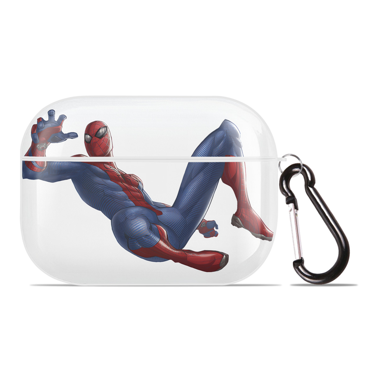 （画像用） Spider Man スパイダーマン 【AirPods Pro用】ハードシェル保護ケース 耐衝撃・防指紋・カラビナ付き商品仕様
