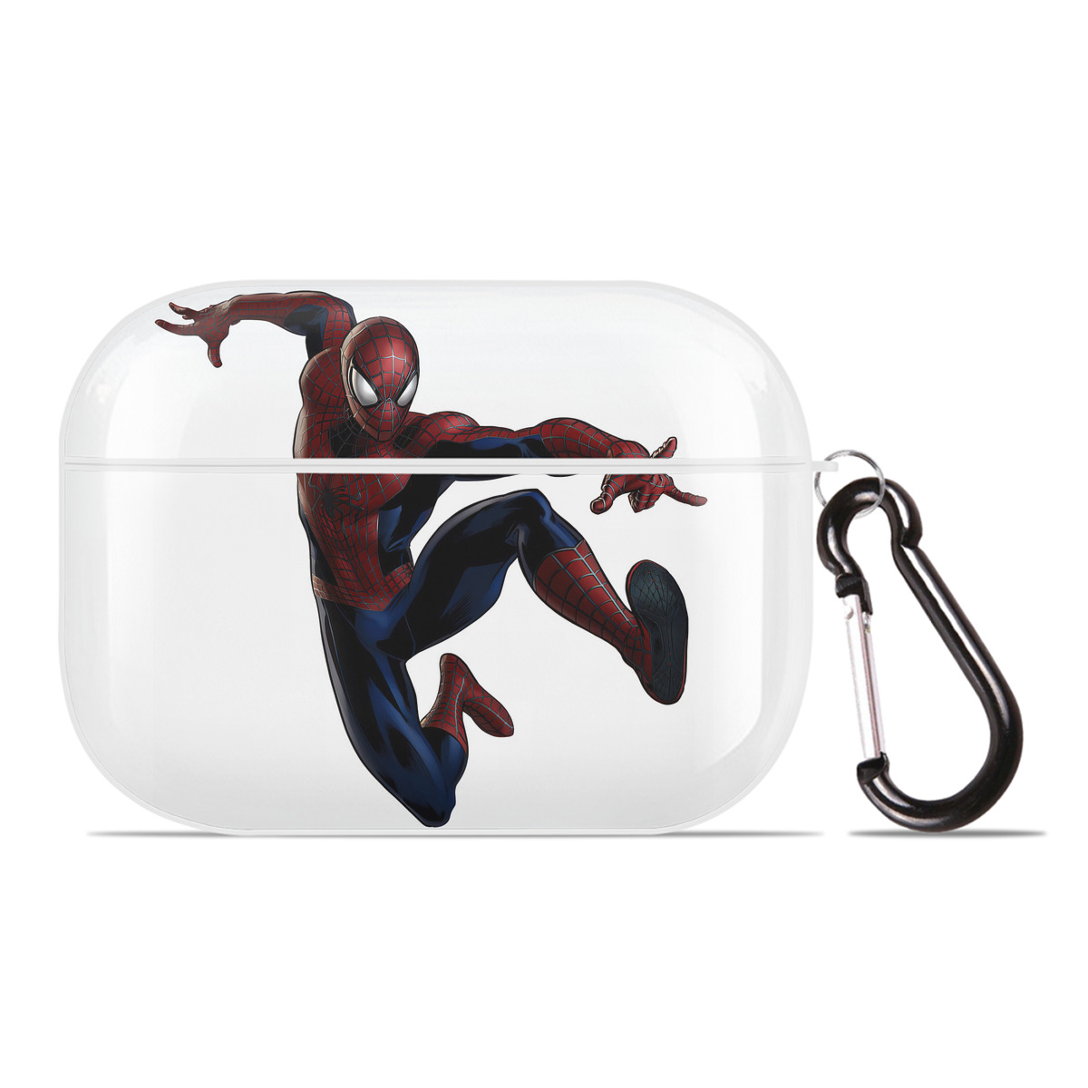 （画像用） Spider Man スパイダーマン 【AirPods Pro用】ハードシェル保護ケース 耐衝撃・防指紋・カラビナ付き商品仕様