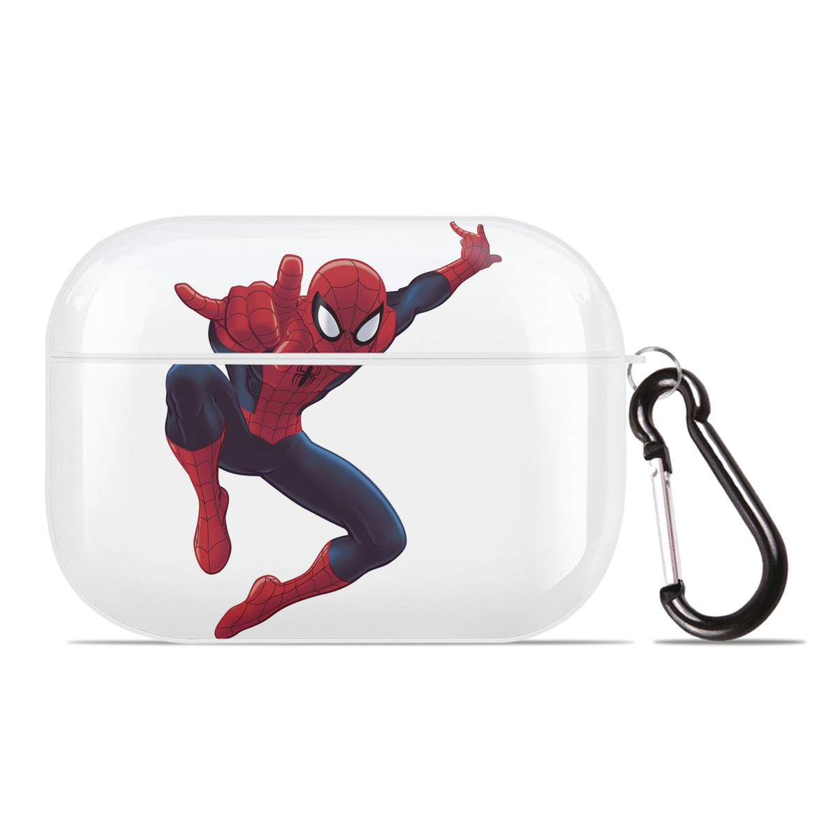 （画像用） Spider Man スパイダーマン 【AirPods Pro用】ハードシェル保護ケース 耐衝撃・防指紋・カラビナ付き商品仕様