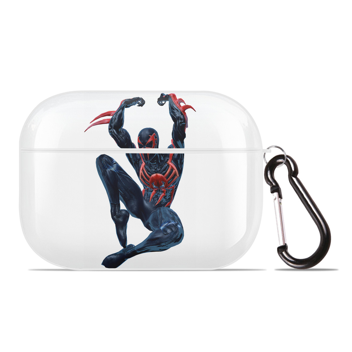 （画像用） Spider Man スパイダーマン 【AirPods Pro用】ハードシェル保護ケース 耐衝撃・防指紋・カラビナ付き商品仕様