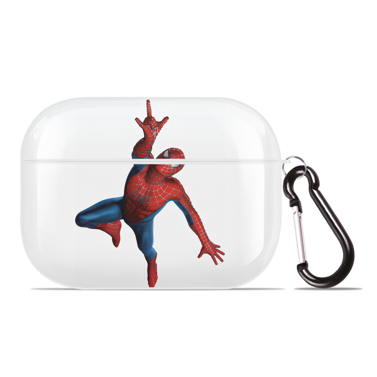 （画像用） Spider Man スパイダーマン 【AirPods Pro用】ハードシェル保護ケース 耐衝撃・防指紋・カラビナ付き商品仕様