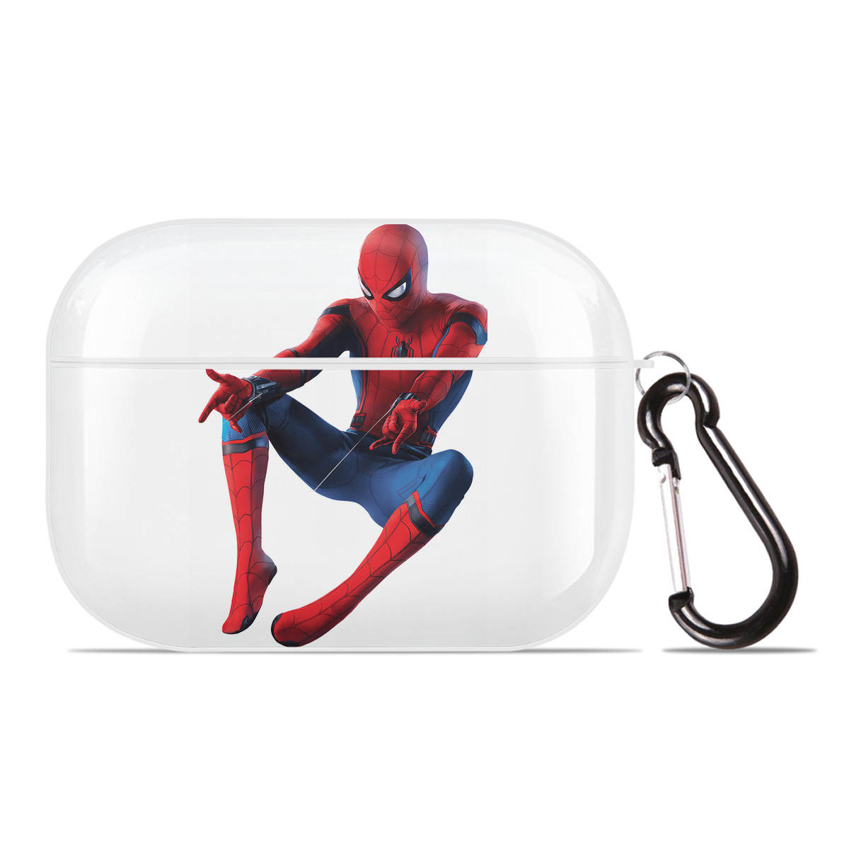 （画像用） Spider Man スパイダーマン 【AirPods Pro用】ハードシェル保護ケース 耐衝撃・防指紋・カラビナ付き商品仕様