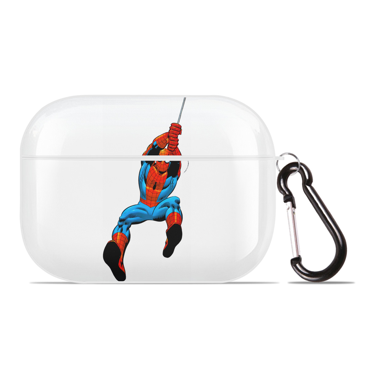 （画像用） Spider Man スパイダーマン 【AirPods Pro用】ハードシェル保護ケース 耐衝撃・防指紋・カラビナ付き商品仕様