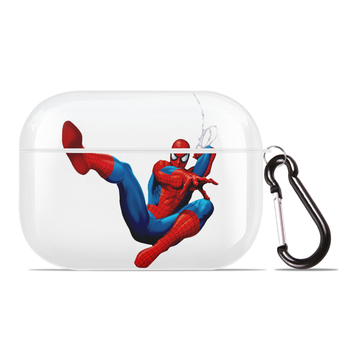 （画像用） Spider Man スパイダーマン 【AirPods Pro用】ハードシェル保護ケース 耐衝撃・防指紋・カラビナ付き商品仕様