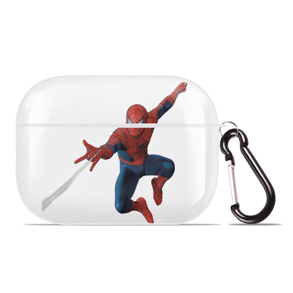 （画像用） Spider Man スパイダーマン 【AirPods Pro用】ハードシェル保護ケース 耐衝撃・防指紋・カラビナ付き商品仕様