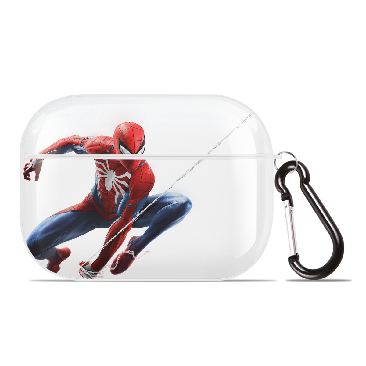 （画像用） Spider Man スパイダーマン 【AirPods Pro用】ハードシェル保護ケース 耐衝撃・防指紋・カラビナ付き商品仕様