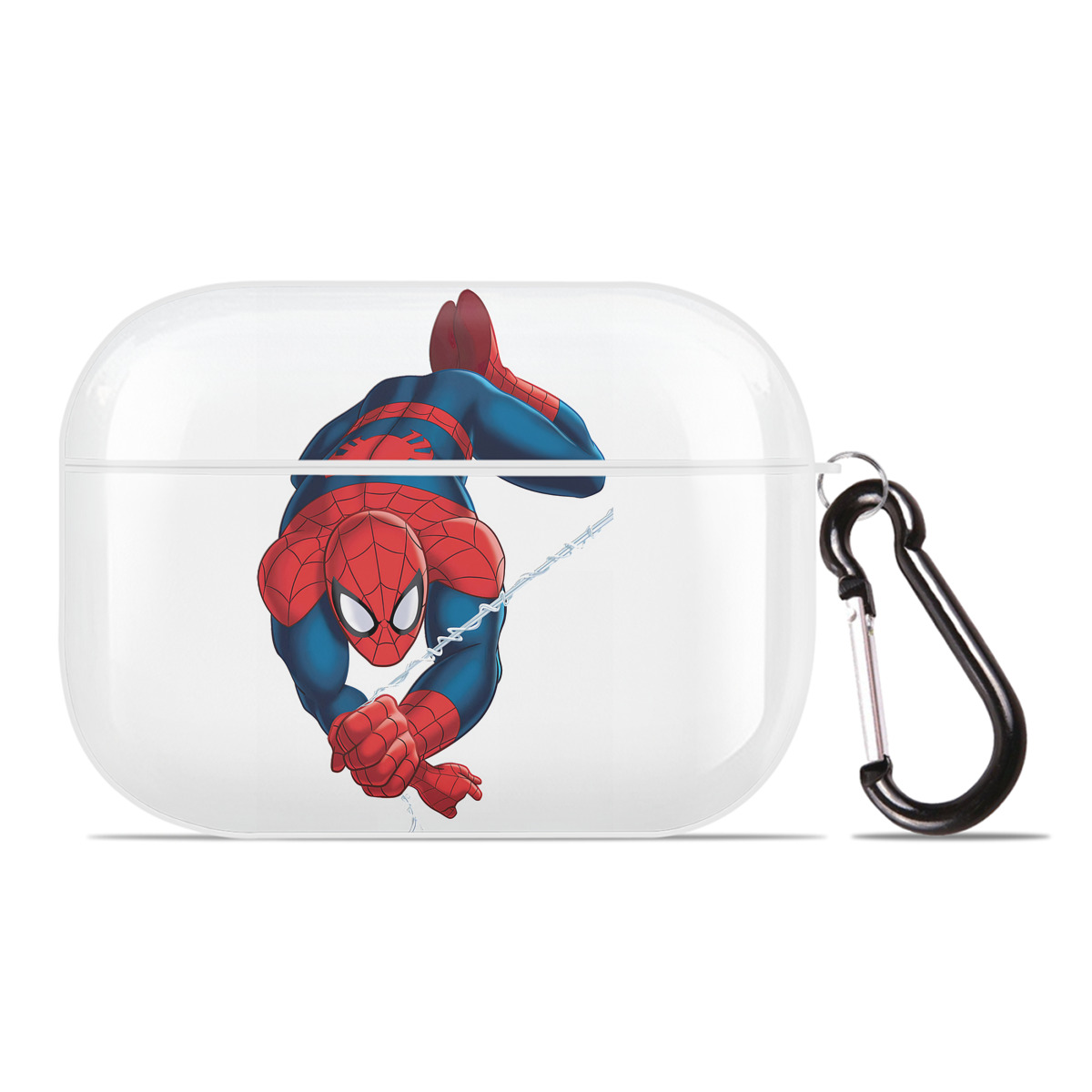 （画像用） Spider Man スパイダーマン 【AirPods Pro用】ハードシェル保護ケース 耐衝撃・防指紋・カラビナ付き商品仕様