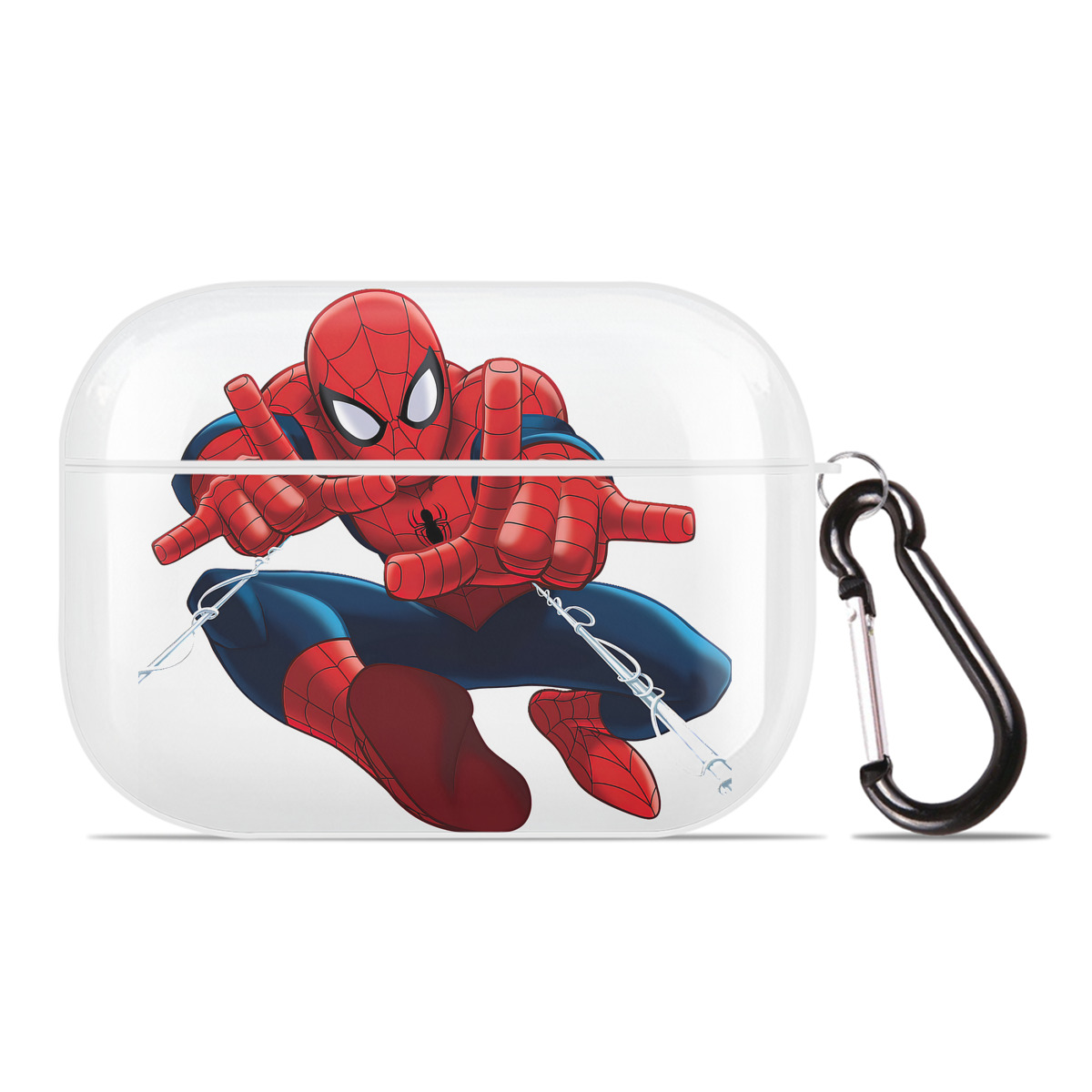 （画像用） Spider Man スパイダーマン 【AirPods Pro用】ハードシェル保護ケース 耐衝撃・防指紋・カラビナ付き商品仕様
