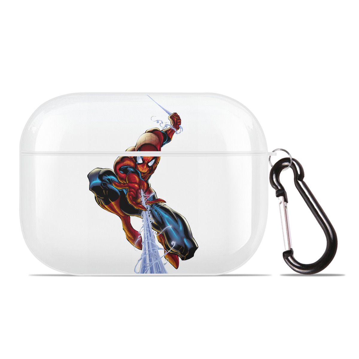 （画像用） Spider Man スパイダーマン 【AirPods Pro用】ハードシェル保護ケース 耐衝撃・防指紋・カラビナ付き商品仕様