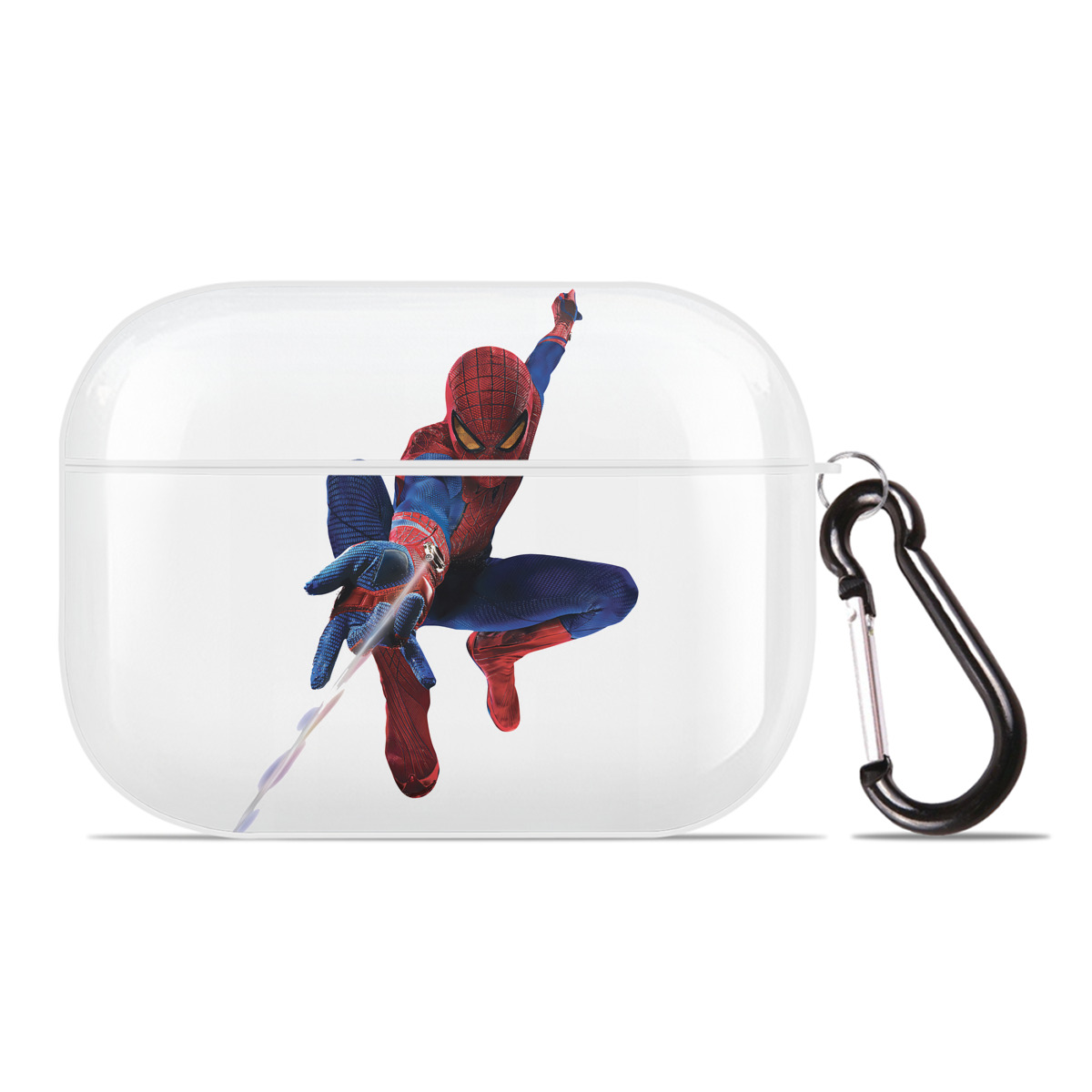 （画像用） Spider Man スパイダーマン 【AirPods Pro用】ハードシェル保護ケース 耐衝撃・防指紋・カラビナ付き商品仕様
