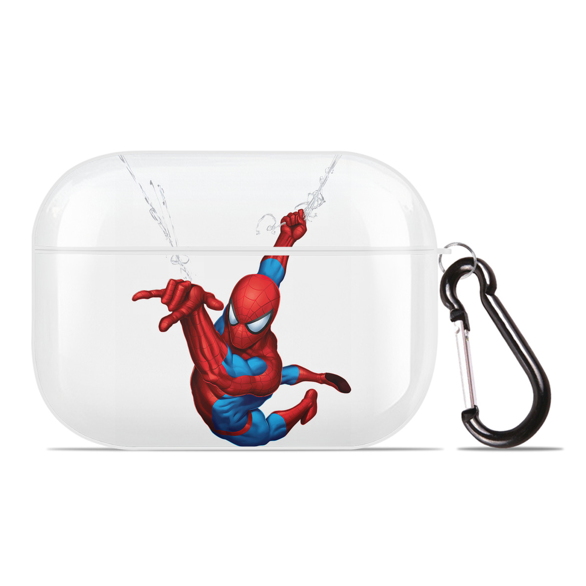 （画像用） Spider Man スパイダーマン 【AirPods Pro用】ハードシェル保護ケース 耐衝撃・防指紋・カラビナ付き商品仕様