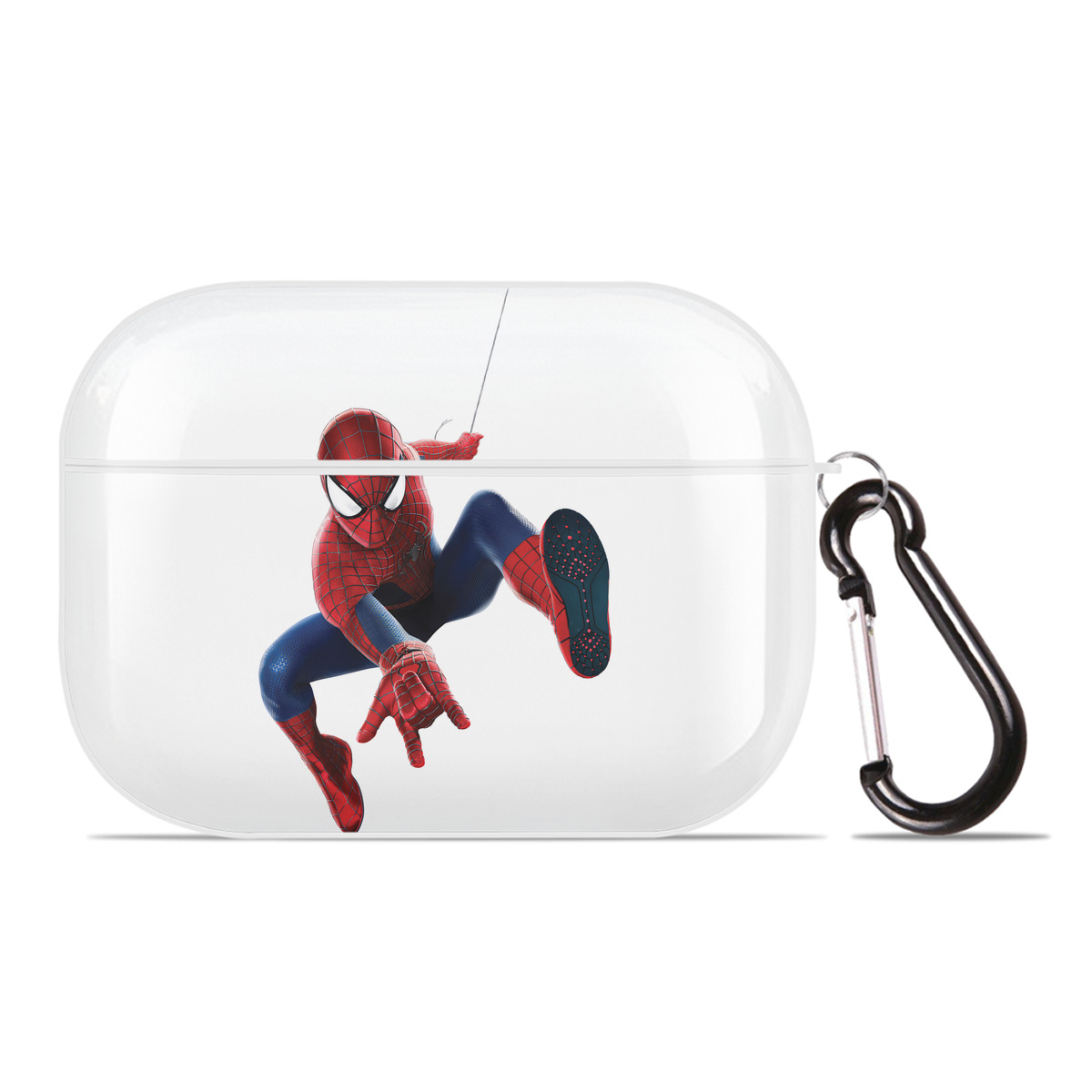 （画像用） Spider Man スパイダーマン 【AirPods Pro用】ハードシェル保護ケース 耐衝撃・防指紋・カラビナ付き商品仕様