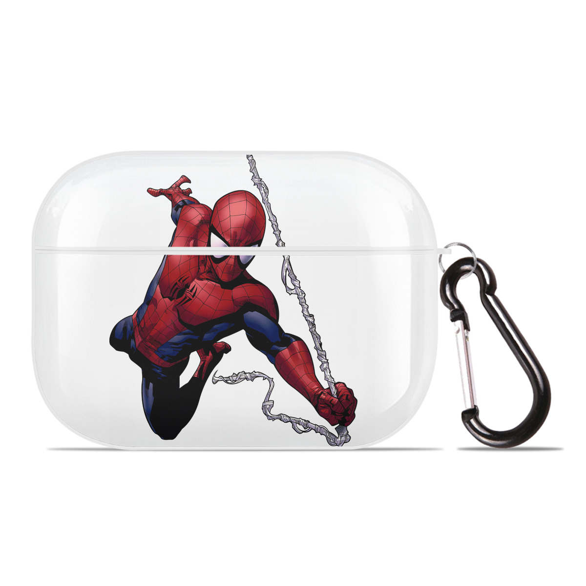 （画像用） Spider Man スパイダーマン 【AirPods Pro用】ハードシェル保護ケース 耐衝撃・防指紋・カラビナ付き商品仕様