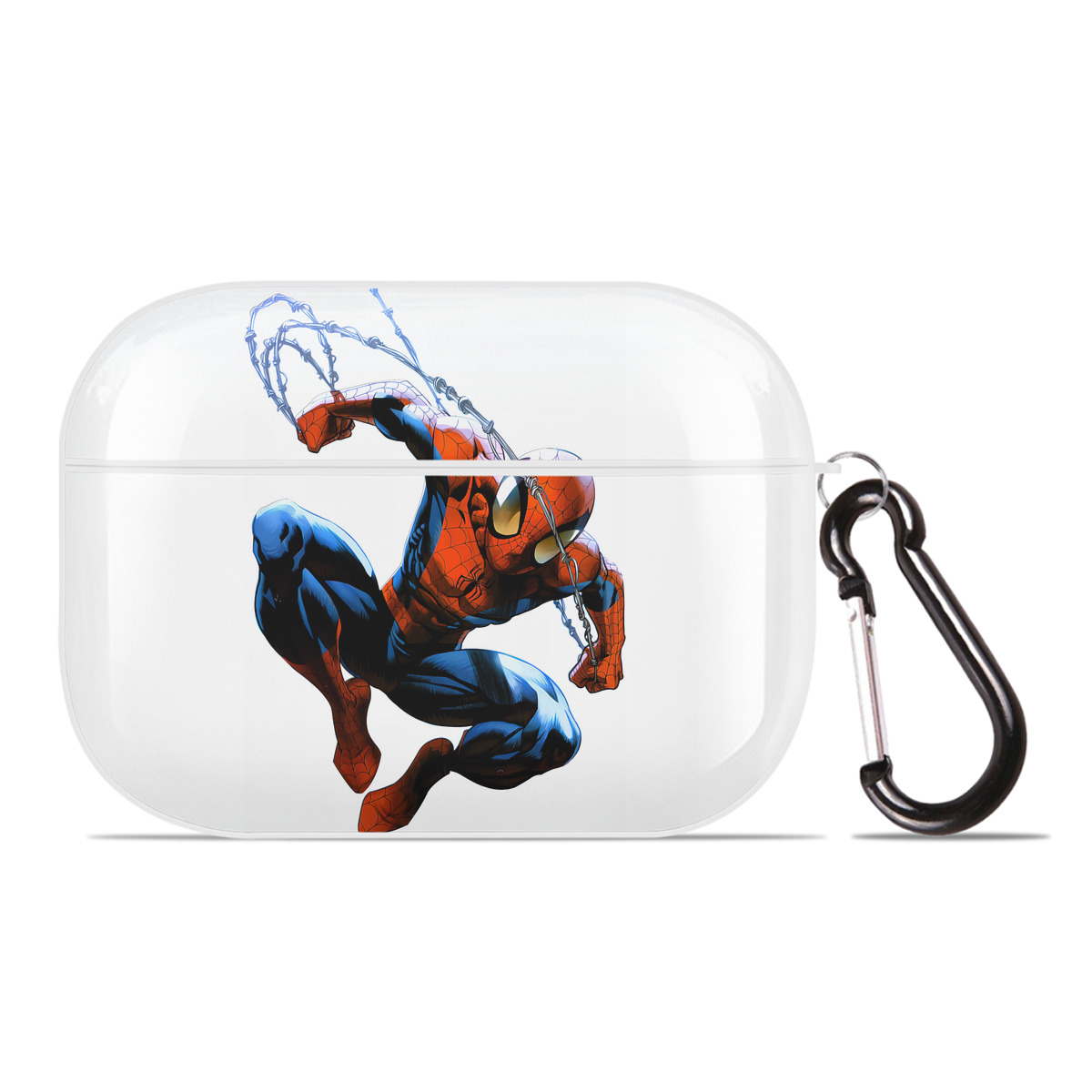 （画像用） Spider Man スパイダーマン 【AirPods Pro用】ハードシェル保護ケース 耐衝撃・防指紋・カラビナ付き商品仕様