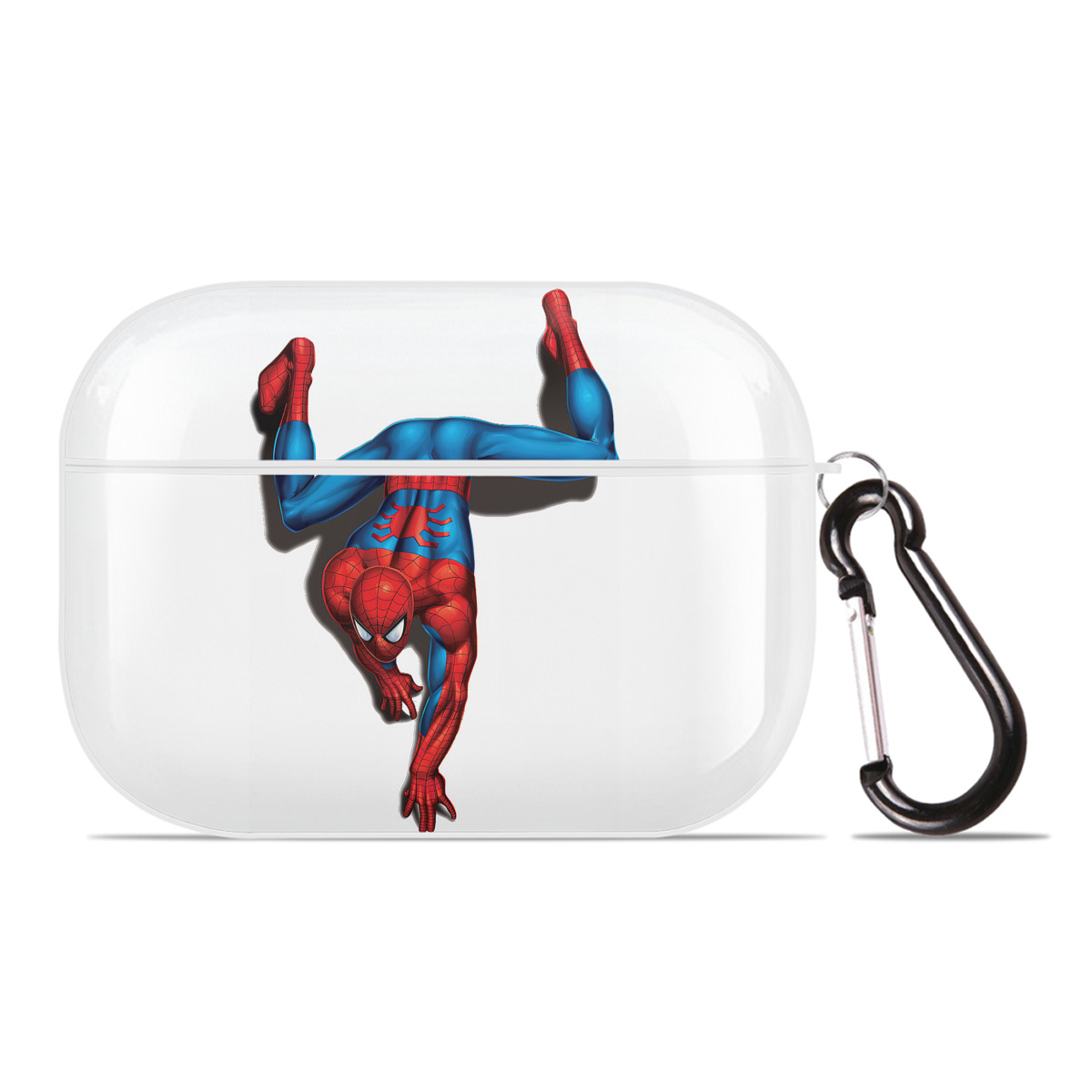 （画像用） Spider Man スパイダーマン 【AirPods Pro用】ハードシェル保護ケース 耐衝撃・防指紋・カラビナ付き商品仕様