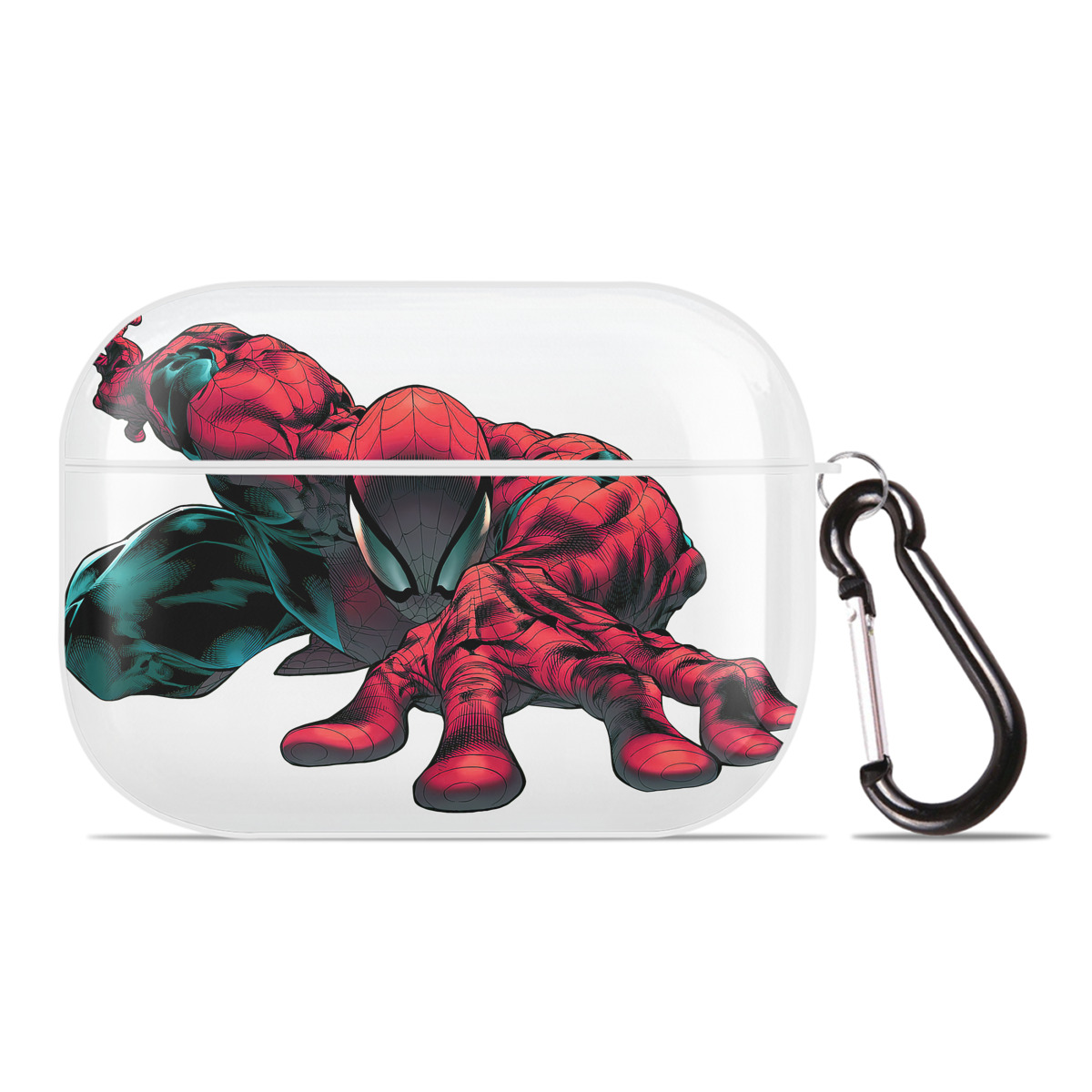 （画像用） Spider Man スパイダーマン 【AirPods Pro用】ハードシェル保護ケース 耐衝撃・防指紋・カラビナ付き商品仕様