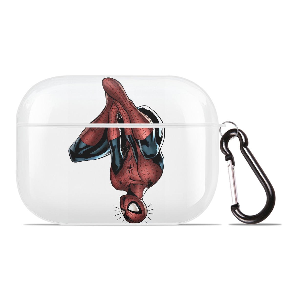 （画像用） Spider Man スパイダーマン 【AirPods Pro用】ハードシェル保護ケース 耐衝撃・防指紋・カラビナ付き商品仕様