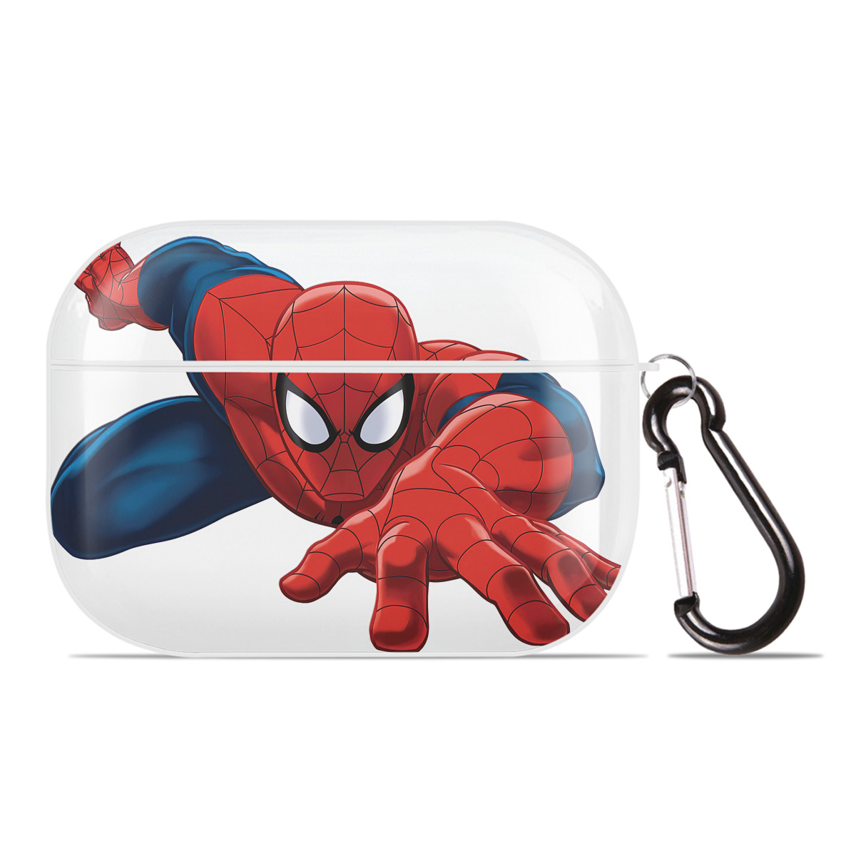 （画像用） Spider Man スパイダーマン 【AirPods Pro用】ハードシェル保護ケース 耐衝撃・防指紋・カラビナ付き商品仕様