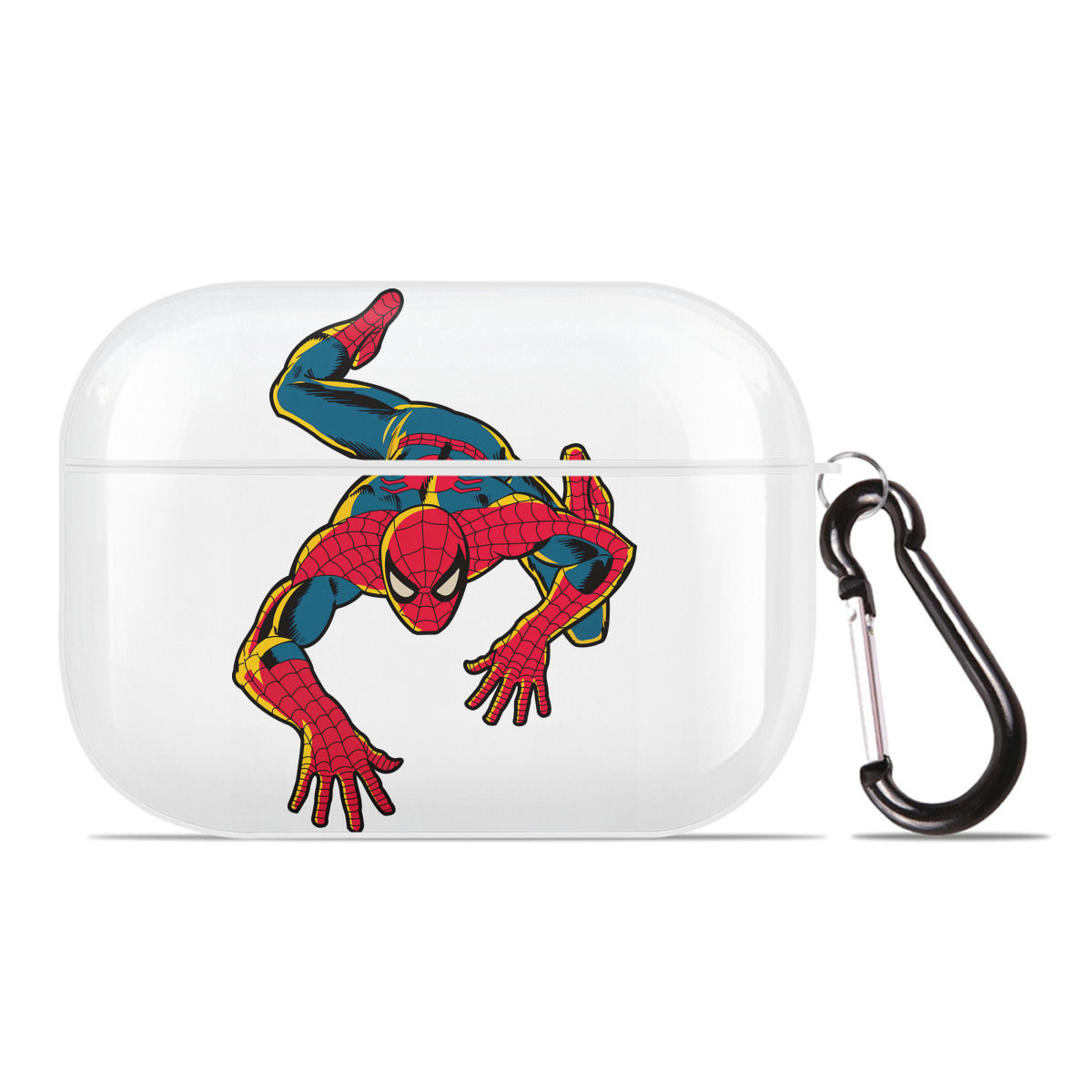 （画像用） Spider Man スパイダーマン 【AirPods Pro用】ハードシェル保護ケース 耐衝撃・防指紋・カラビナ付き商品仕様