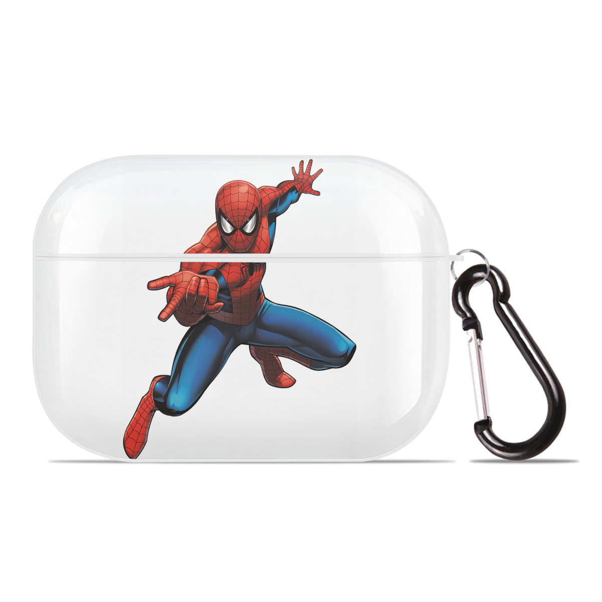（画像用） Spider Man スパイダーマン 【AirPods Pro用】ハードシェル保護ケース 耐衝撃・防指紋・カラビナ付き商品仕様