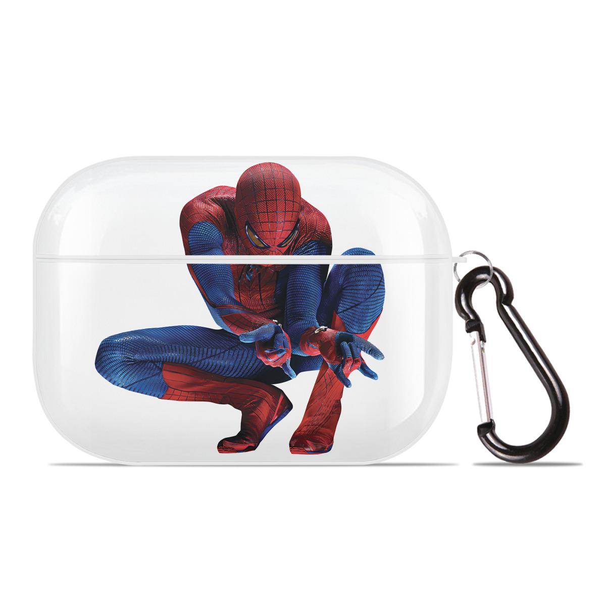 （画像用） Spider Man スパイダーマン 【AirPods Pro用】ハードシェル保護ケース 耐衝撃・防指紋・カラビナ付き商品仕様