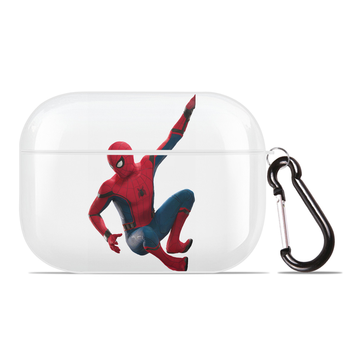 （画像用） Spider Man スパイダーマン 【AirPods Pro用】ハードシェル保護ケース 耐衝撃・防指紋・カラビナ付き商品仕様