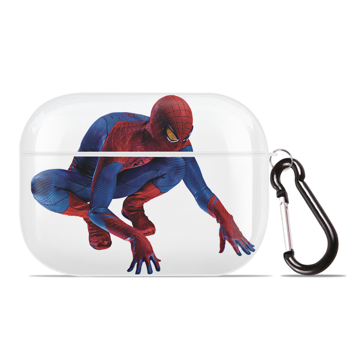 （画像用） Spider Man スパイダーマン 【AirPods Pro用】ハードシェル保護ケース 耐衝撃・防指紋・カラビナ付き商品仕様